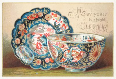 Tazón y Plato de China, Tarjeta de Navidad de English School