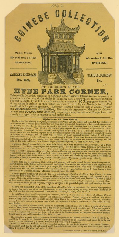 Colección China en Hyde Park Corner, Londres. 1842 de English School
