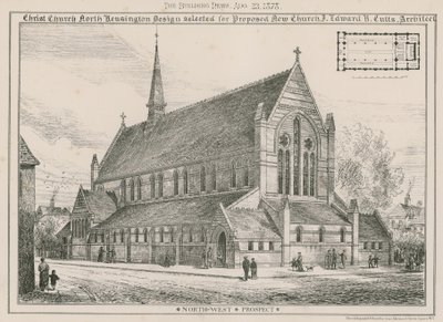 Iglesia de Cristo, North Kensington: diseño seleccionado para la nueva iglesia propuesta de English School