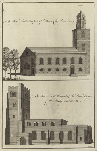 Iglesia de Cristo, Surrey y la Iglesia Parroquial de Santa María en Lambeth de English School