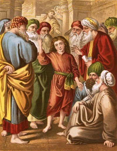 Cristo entre los doctores de English School