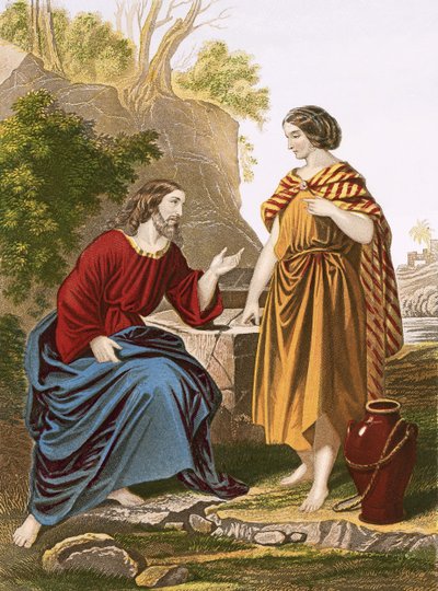 Cristo y la mujer de Samaria de English School