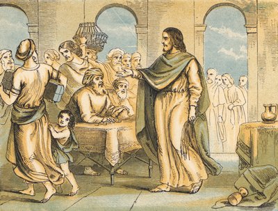 Cristo limpiando el Templo de English School