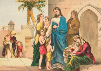 Cristo recibiendo a los Niños de English School