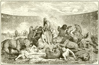 Mártires cristianos en la arena de English School