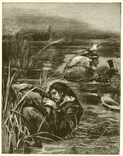 Cristiano y Pliable en el Pantano del Desaliento de English School