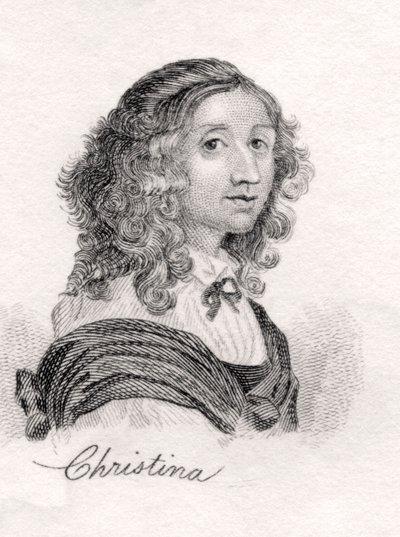 Cristina de Suecia, del Diccionario Histórico de Crabb, publicado en 1825 de English School