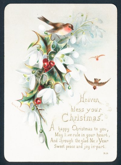 Tarjeta de Navidad - Que el cielo bendiga tu Navidad de English School