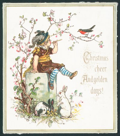 Alegría navideña y días dorados - tarjeta de felicitación de Navidad de English School