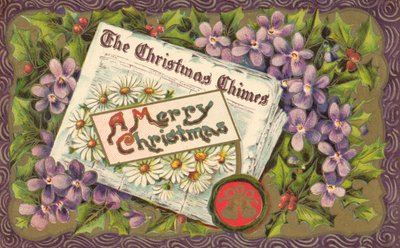 Periódico de Navidad, tarjeta de felicitación navideña, finales del siglo XIX o principios del XX de English School
