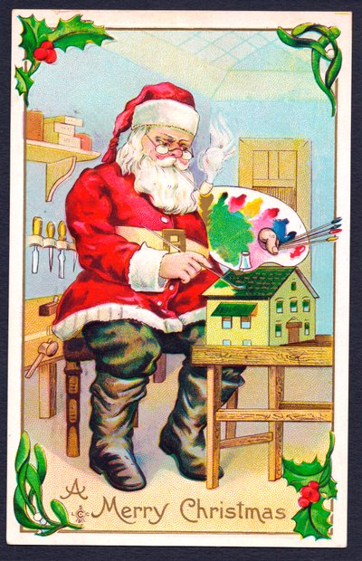 Tarjeta de Navidad, c.1907 de English School