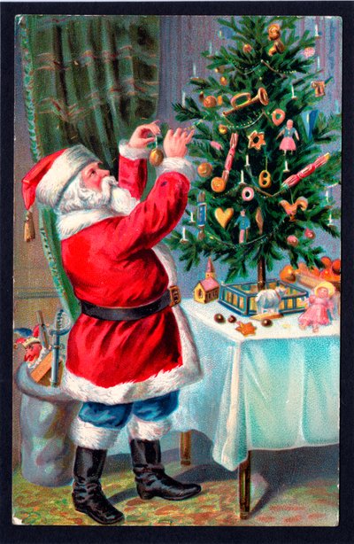Tarjeta de Navidad, c.1907 de English School
