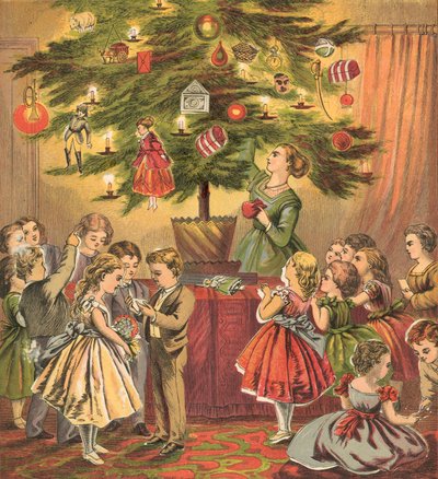 Árbol de Navidad y regalos de Navidad de English School