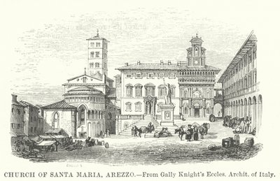 Iglesia de Santa María, Arezzo (grabado) de English School