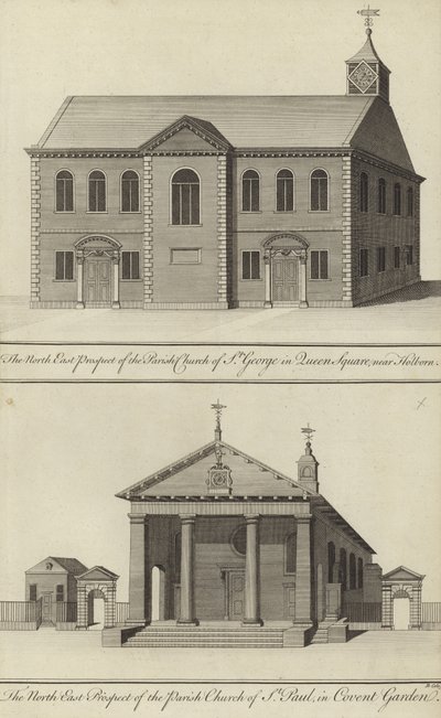 Iglesia de San Jorge, Queen Square, cerca de Holborn e Iglesia de San Pablo, Covent Garden de English School