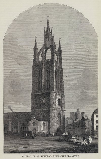 Iglesia de San Nicolás, Newcastle-upon-Tyne (grabado) de English School
