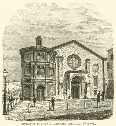 Iglesia de los Fratri Capucini, Cremona (grabado) de English School