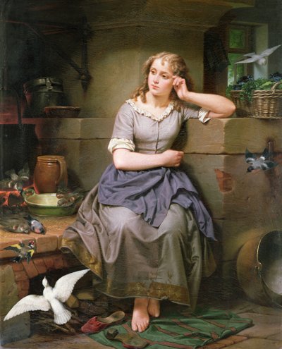 Cenicienta y los pájaros, 1868 de English School