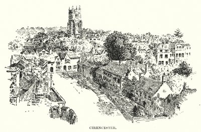 Cirencester (litografía) de English School