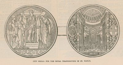 Medalla de la ciudad para el Agradecimiento Real en la Catedral de San Pablo, Londres de English School