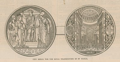 Medalla de la ciudad para el Agradecimiento Real en la Catedral de San Pablo, Londres de English School