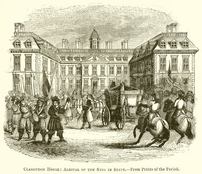 Casa de Clarendon: llegada del rey en estado de English School