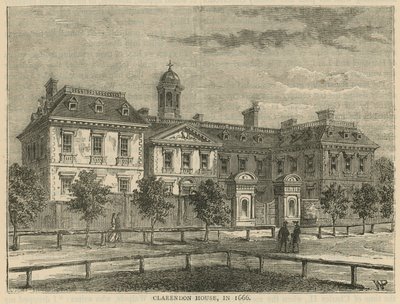 Clarendon House en 1666 de English School