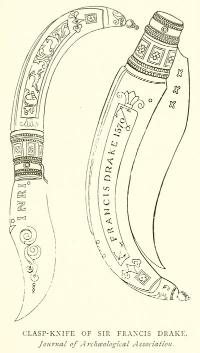 Navaja de Sir Francis Drake de English School