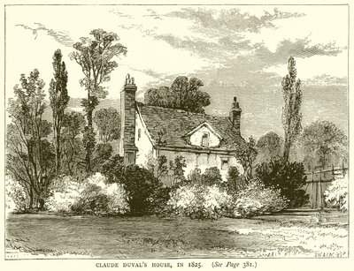 Casa de Claude Duval, en 1825 de English School