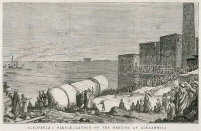 La Aguja de Cleopatra, lanzamiento del obelisco en Alejandría de English School