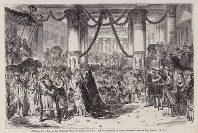 Escena final del Acto I de la ópera Die Königin von Saba (La Reina de Saba) de Karl Goldmark, representada en el Leipziger Stadttheater, Alemania de English School