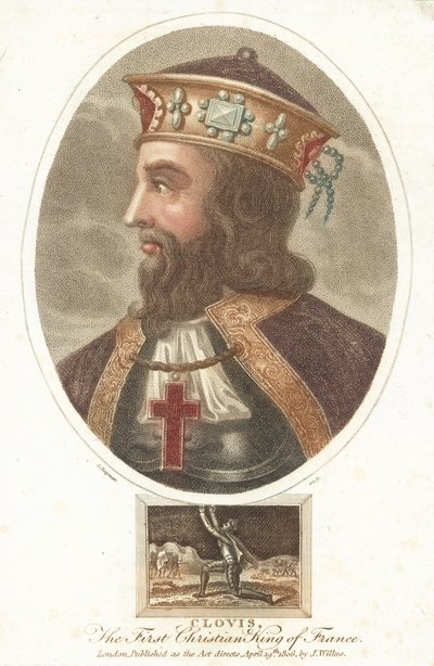 Clodoveo I, primer rey cristiano de los francos de English School