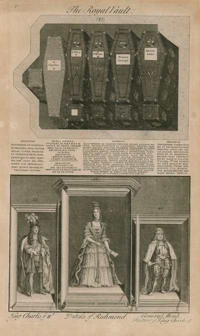 Ataúdes en la Bóveda Real de English School