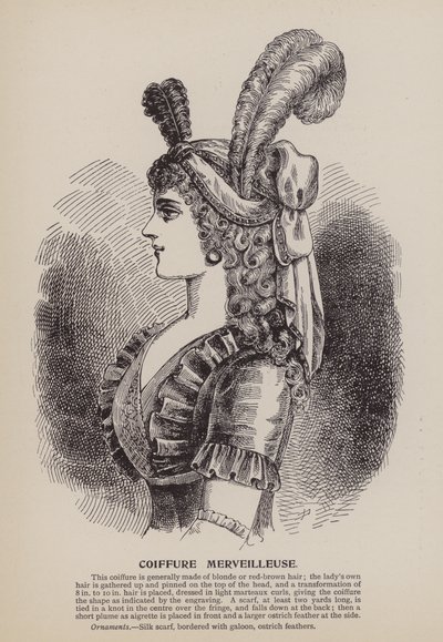 Coiffure Merveilleuse (grabado) de English School
