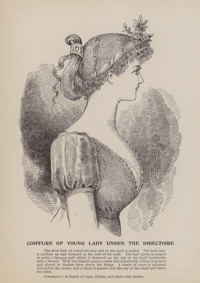 Coiffure of Young Lady under the Directoire (grabado) de English School