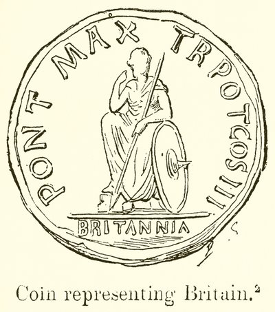 Moneda representando a Britania de English School