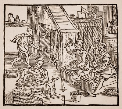 Monederos en el trabajo, 1577 de English School