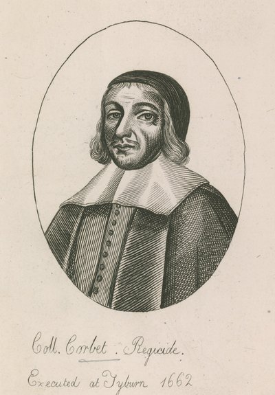 Coll Corbet, regicida, ejecutado en Tyburn, 1662 de English School