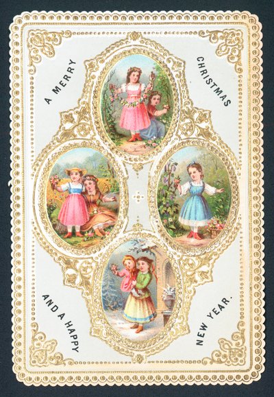 Collage de imágenes, tarjeta de Navidad de English School
