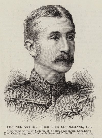 Coronel Arthur Chichester Crookshank (grabado) de English School