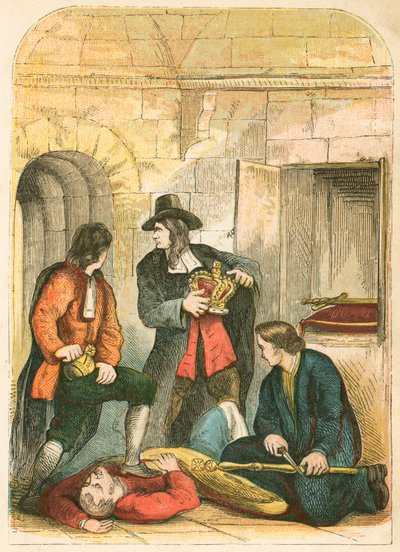 El Coronel Blood robando la regalia de la Torre de English School