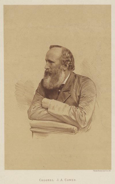 Coronel J A Cowen (litografía) de English School