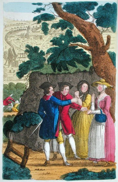 El coronel Jack robando a Mary Smith, ilustración de 
