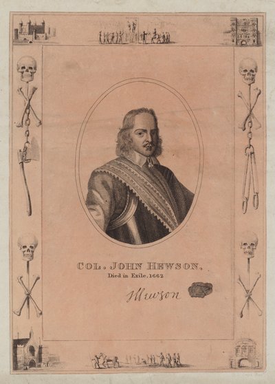 Coronel John Hewson, fallecido en el exilio, 1662 de English School