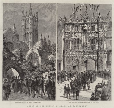 Visitantes coloniales e indios en Canterbury de English School