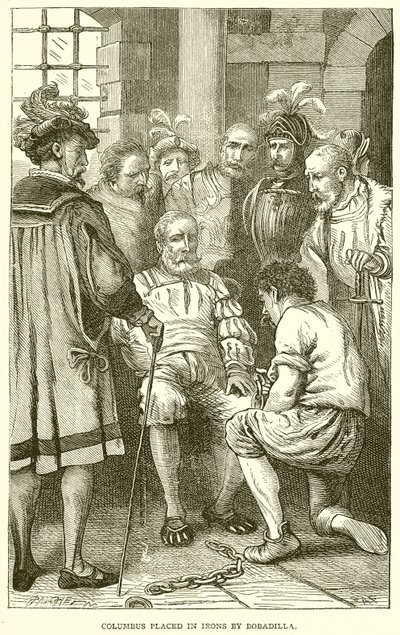Colón encadenado por Bobadilla de English School