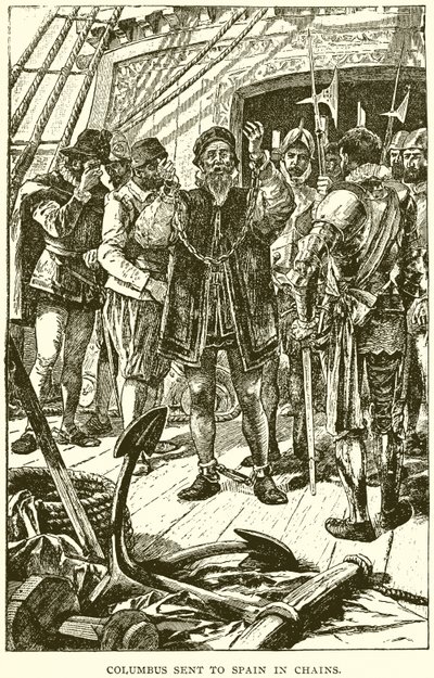 Colón enviado a España encadenado de English School