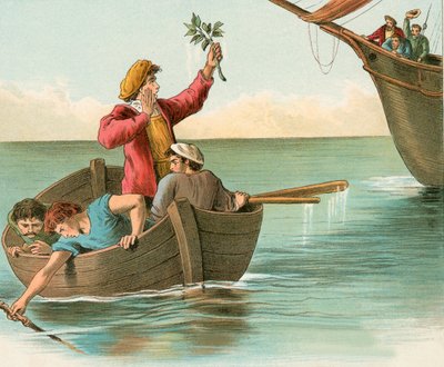 Los marineros de Colón encontrando señales de tierra de English School
