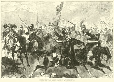 Combate entre Dragones Sajones y Cazadores, septiembre 1870 de English School