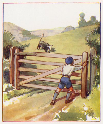 Comandos: Cerrar la puerta rápidamente (litografía en color) de English School